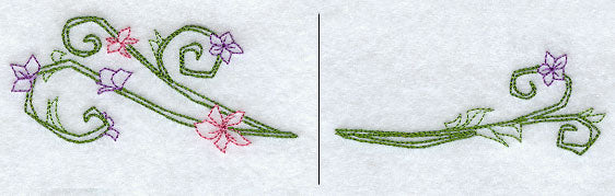 Sweet Dreams Blooming Baskets Border - Facing Left