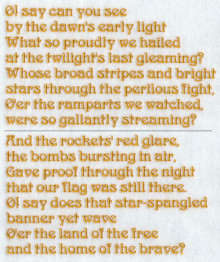 United States National Anthem (Split)