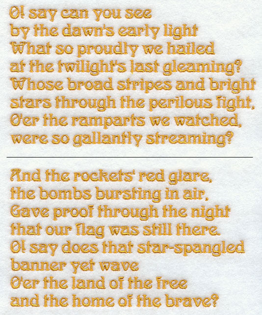 United States National Anthem (Split)