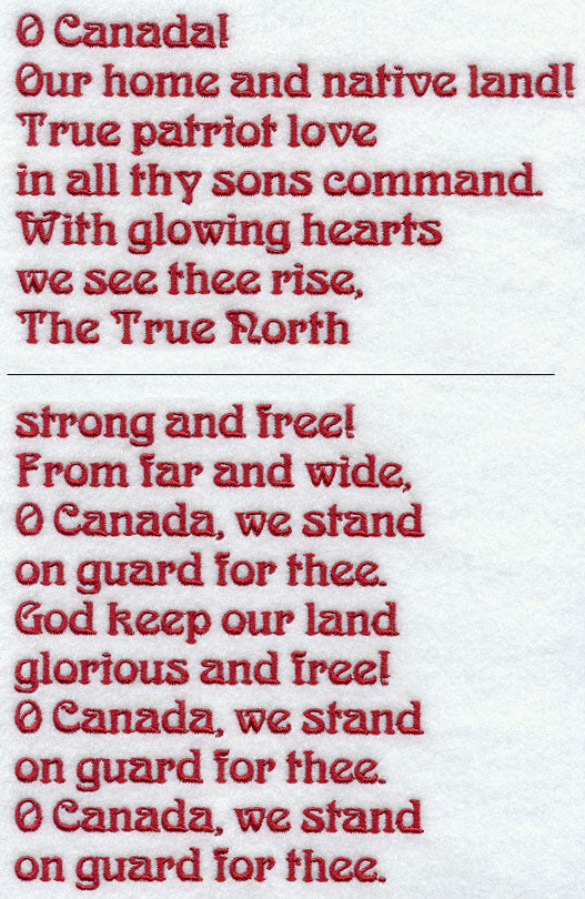 Canada National Anthem (Split)