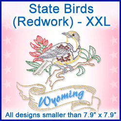 A State Birds (Redwork) Design Pack