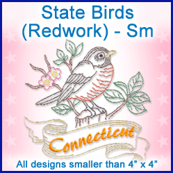 A State Birds (Redwork) Design Pack