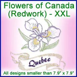 A Flowers of Canada (Redwork) Design Pack