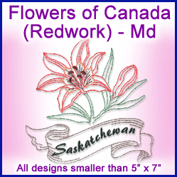 A Flowers of Canada (Redwork) Design Pack