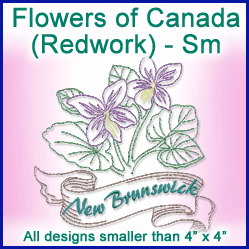 A Flowers of Canada (Redwork) Design Pack
