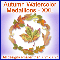 A Autumn Watercolor Medallions Design Pack
