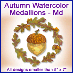 A Autumn Watercolor Medallions Design Pack