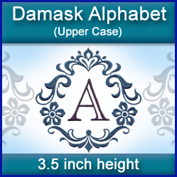 A Damask Alphabet Design Pack