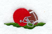 Football and Helmet