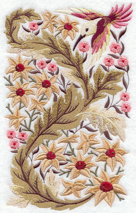 Hummingbird in Flowers