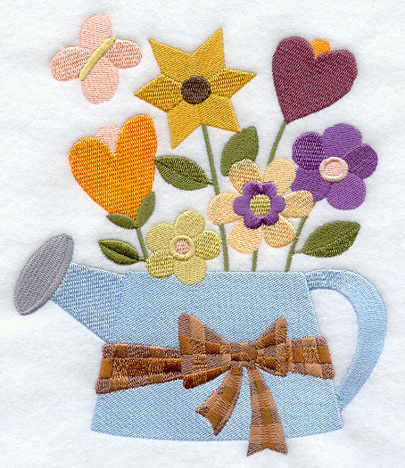 American Folk Flowers Watering Can