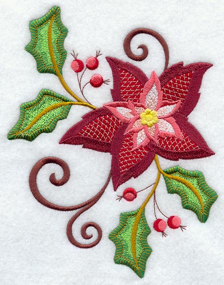 Jacobean Christmas Poinsettia 1