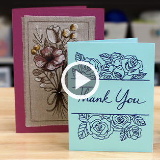Machine Embroidered Greeting Cards
