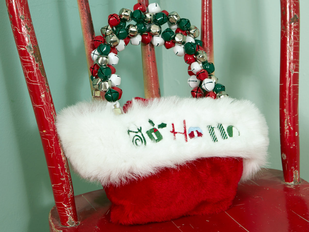 Embroidered Santa's Hat Purse