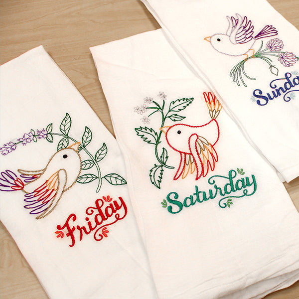 Fabrics 101: Embroidering on Floursack Towels