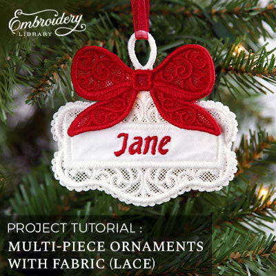 Multi-piece Ornaments with Fabric (Lace)