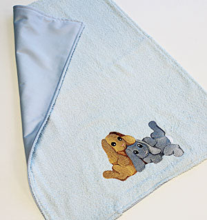 Completed Baby Changing Pad project, featuring Bunny Pair design