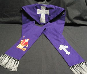 Finished embroidered Clergy Stole project