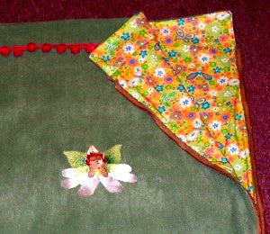 Completed Sleepover Bag project, featuring Daisy Fairy design