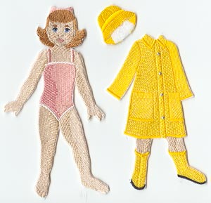Embroidered Paper Dolls