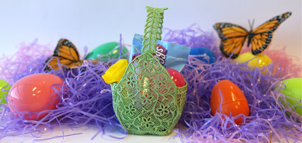 Freestanding Lace Easter Baskets