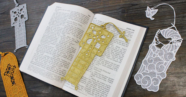 Bookmarks with Tassels (Lace)