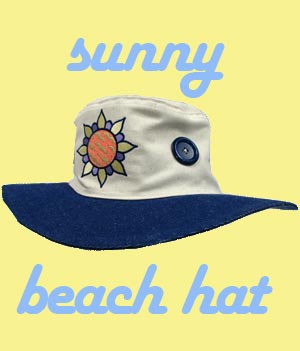 Finished Sunny Beach Hat embroidery project