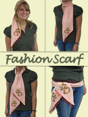 Embroidered Fashion Scarf