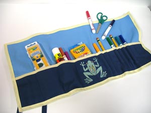 Embroidered Craft Supply Roll-Up Organizer