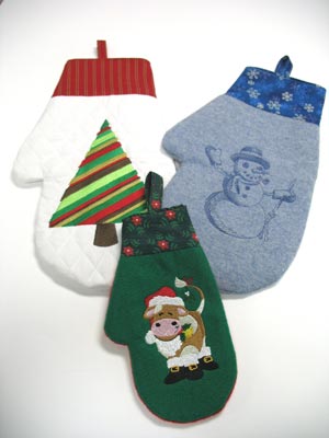 Decorative Embroidered Christmas Mittens