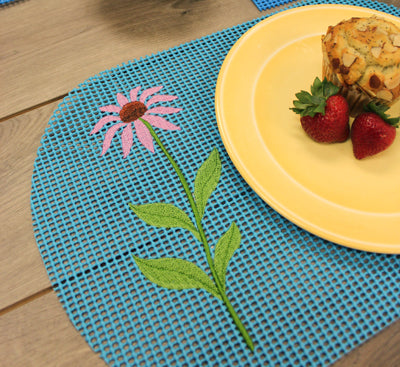 Fabrics 101: Embroidering on Rubber Waffle