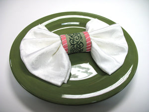 Elegant Embroidered Napkin Ring