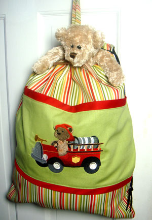 Embroidered Drawstring Toy Bag
