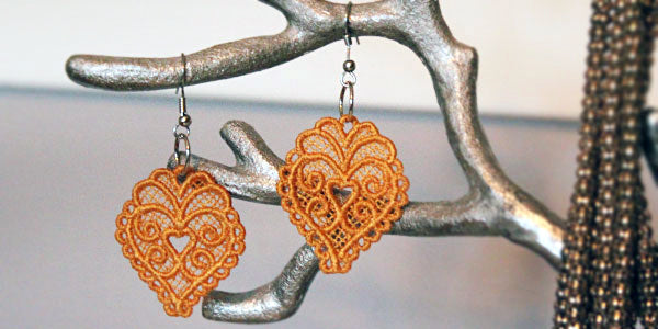 How to Make Freestanding Lace Earrings