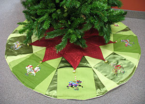 Embroidered Carousel Tree Skirt