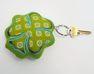 Stitch and Stuff Embroidered Keychain