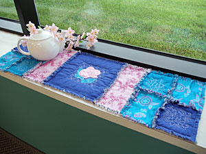 Rag Quilt Table Runner