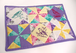 Embroidered Spring Pinwheel Placemat