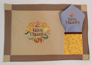 Give Thanks Pocket Placemat