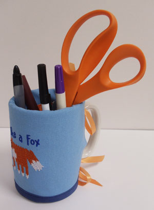 Crafty Embroidered Office Organizer Mug