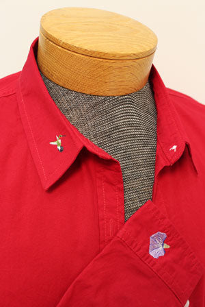 Embroidering Collar Tips and Cuffs