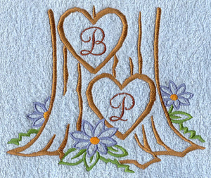 Embroidered Monograms for Weddings & Anniversaries