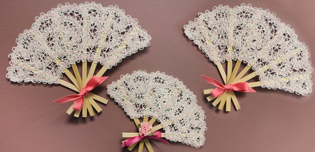 Battenburg Lace Fans