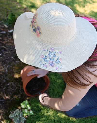 Fabrics 101: Embroidering on Straw Hats
