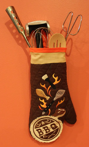 Oven Mitt Utensil Holder