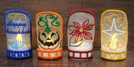 Tea Light Wraps, In-the-Hoop