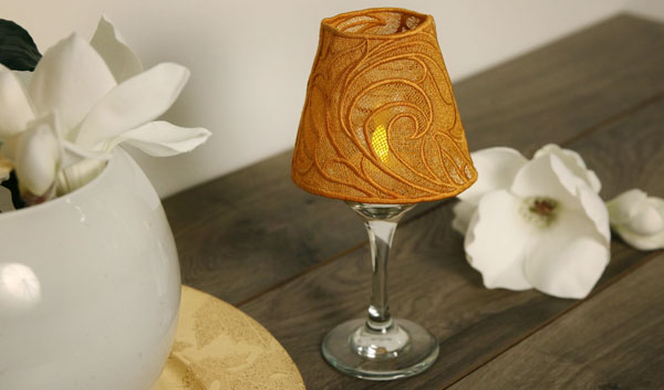Lace Wine Glass Lampshade
