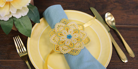 Layered Battenburg Lace Flowers