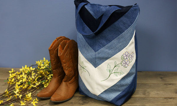 Patchwork Denim Tote