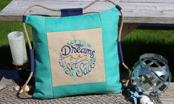 Nautical Patio Pillow